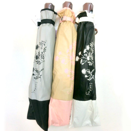 【晴雨兼用】【折りたたみ傘】UVカット99.98％カラーコーティング裏面プリント軽量傘