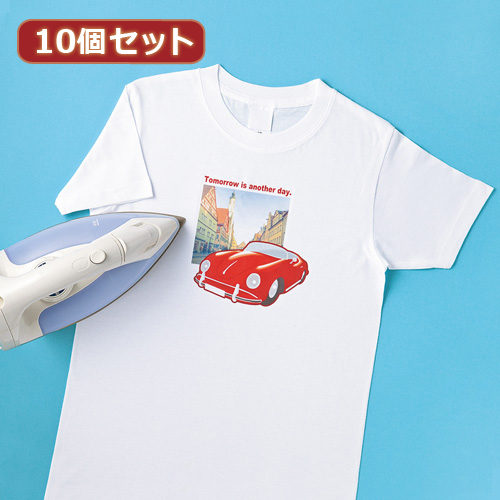 【10個セット】サンワサプライ　インクジェット用アイロンプリント紙(白布用) JP-TPR