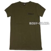 SWAT　半袖Tシャツ　バックプリントあり　カーキ　XL