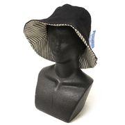 ＜UV対策グッズ・帽子＞レディース・婦人用帽子　ストリング帽子　ブラック　No.407-218