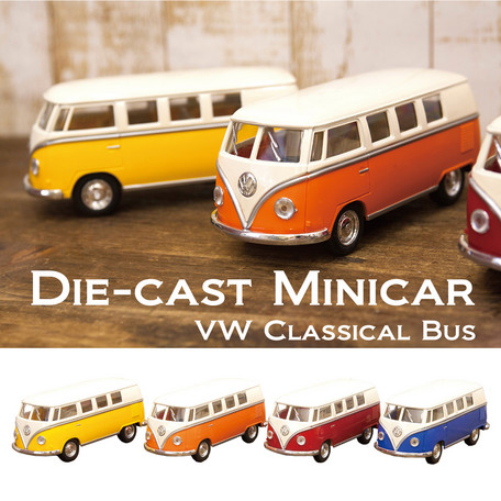 【1962 VW Classical Bus (Ivory Top)  1:32(M)】ダイキャストミニカー12台セット★
