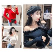 秋  レディース  トップス カットソー  肩出し