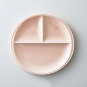 小田陶器titto(チット) 3つ仕切皿(丸) ピンク[美濃焼]