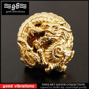 good vibrations ブラスコンチョ 和柄 龍 ドラゴン 真鍮 ゴールド ブロンズ 銅 カスタムパーツ