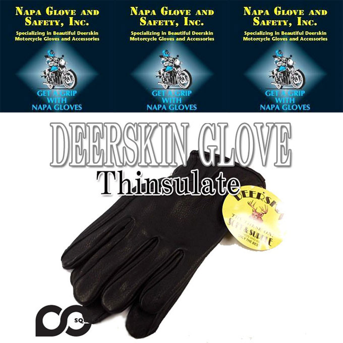 811TL NAPAGLOVE BLK DEERSKIN DRIVER　　EXTRA WARM THINSULATE 15102