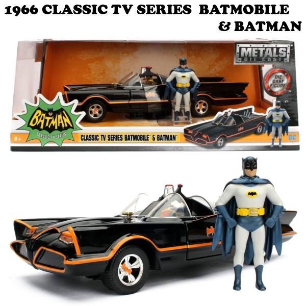 1:24 1966 CLASSIC TV Series BATMOBILE W/BATMAN【バットモービル】【JADA ミニカー】