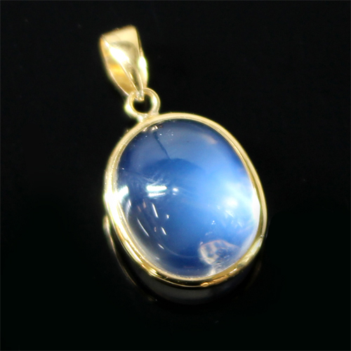 6.6ct K18ムーンストーンブルーシラーペンダントトップ【FOREST 天然石 