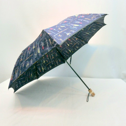 日本製】【雨傘】【折りたたみ傘】日本製甲州産朱子ホグシ織人形柄軽量