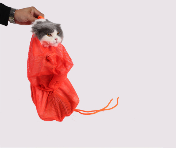 特別なデザイン　猫　爪クリッピング用　入浴　クリーニング　グルーミング　拘束袋　多機能
