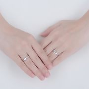 キラキラ  カップル 指輪  ファッション リング 人気  ジルコン  結婚指輪