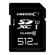 HIDISC 超高速SDXCカード 512GB UHS-I Class10 U3/V30対