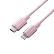 エレコム USB C-Lightningケーブル 準高耐久 1.0m ピンク MPA-CL