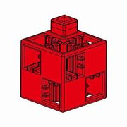 Artecブロック 基本四角 100P 赤