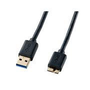 USB3.0対応マイクロケーブル USB IF認証タイプ ブラック 長さ0.5m