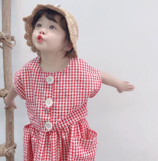 2019年新作★春新品★子供服★女の子★子供2点セット★チャック柄★シャツ&スカート★80-130