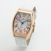 正規品AMORE DOLCE腕時計アモーレドルチェ AD18302S-PGWHCL トノー 革バンド レディース腕時計