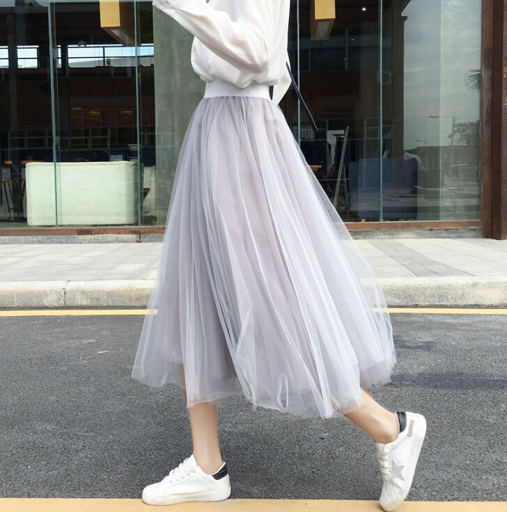 2019年夏新品　スカート　プリンツスカート　純色　レディースファッション　韓国