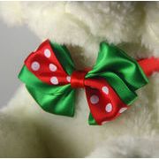 ペット　ペット服　ペット用品　アクセサリー　リボン　首輪　クリスマス　手作り