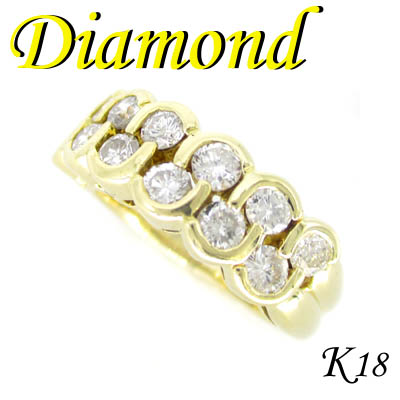 1-1904-02004 GDK  ◆  K18 イエローゴールド デザイン リング  ダイヤモンド 1.00ct　10号