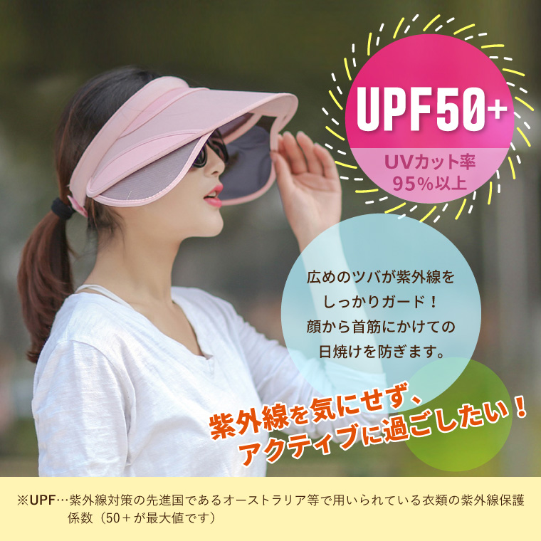 サンバイザー レディース Uvカット ツバ広 紐付き Upf50 全4色 可動式 軽量 おしゃれ アパレル 株式会社カスミ商事 問屋 仕入れ 卸 卸売の専門 仕入れならnetsea