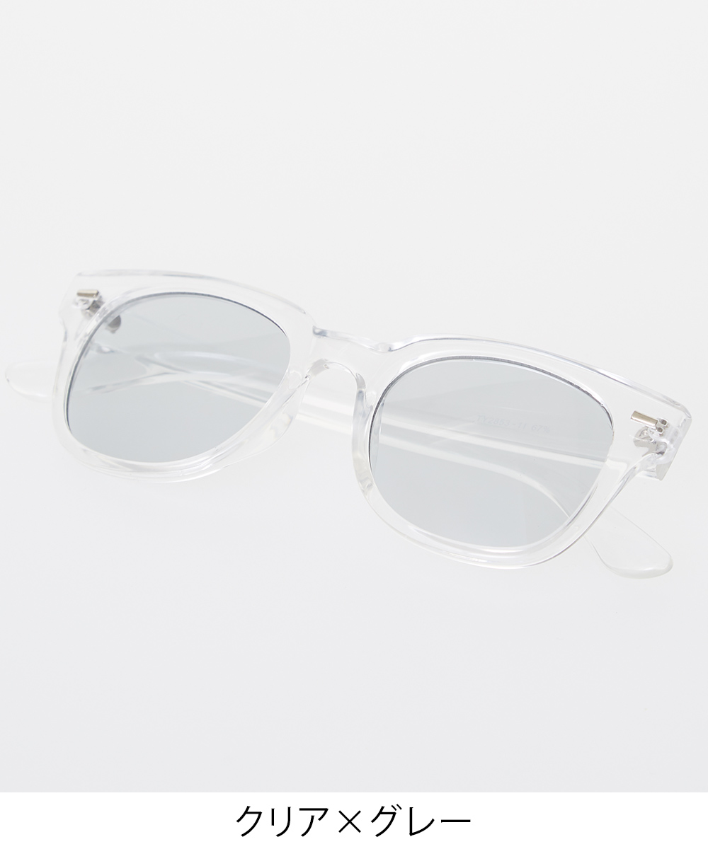 クリアフレーム ウェリントン サングラス / 眼鏡 めがね メガネ UV