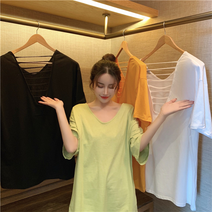 推薦デーリー ウェア 気質 韓国 背透けて 半袖 Tシャツ 女性 カジュアル ファッション 夏 新 Www Watsons Biz Id