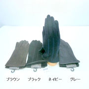 【手袋】【紳士用】紳士アンゴラシンプルライン柄手袋
