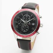 正規品 SalvatoreMarra 腕時計 サルバトーレマーラ SM19108-SSBKRD1 クロノグラフ 革ベルト メンズ腕時計