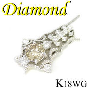 1-1910-02005 ZDZ  ◆ K18 ホワイトゴールド デザイン ペンダント＆ネックレス ダイヤモンド 1.32ct