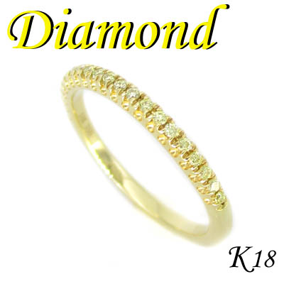 1-1911-08004 KDZ  ◆  K18 イエローゴールド エタニティ リング  ダイヤモンド 0.14ct　11号