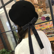 【日本倉庫即納】 ベレー帽 リボン付き レディース 可愛い プレゼント ぼうし ギフト
