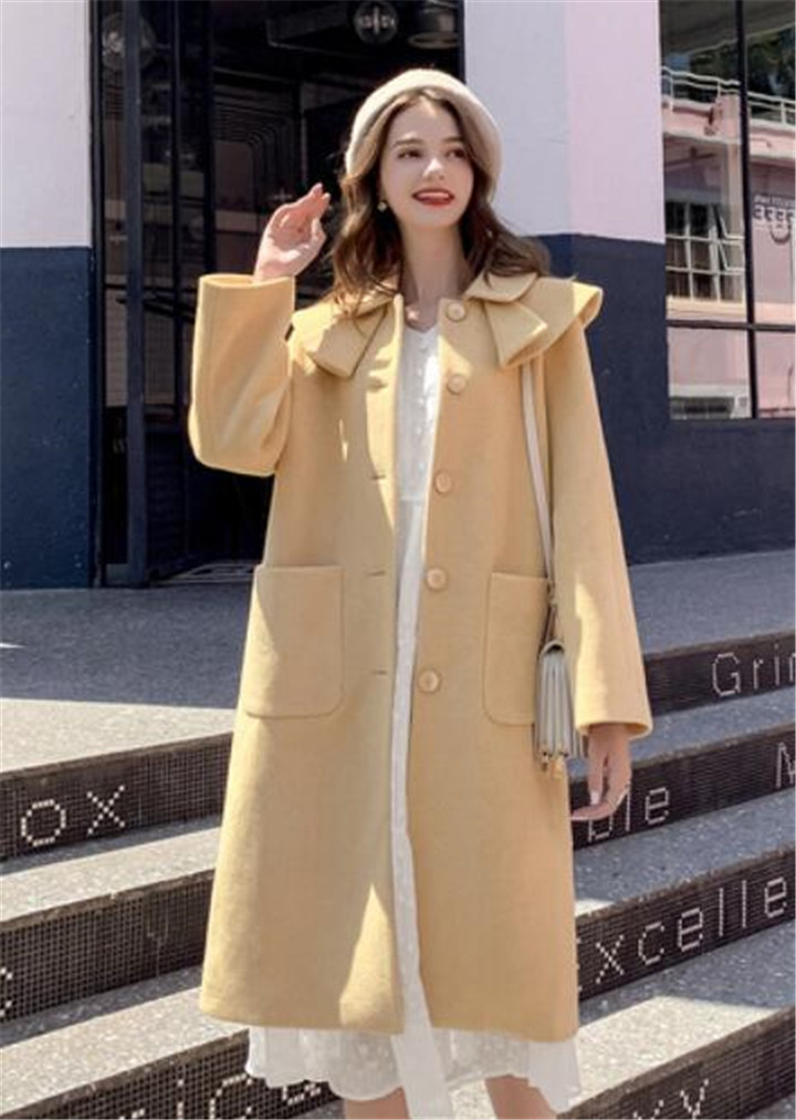秋冬定番 人気商品 韓国ファッション 可愛い コート 19新作 中 長セクション 単体ボタン 冬 トップス Www Watsons Biz Id