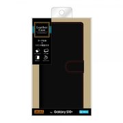 Galaxy S10+ 手帳型ケース シンプル マグネット/ブラック/レッド