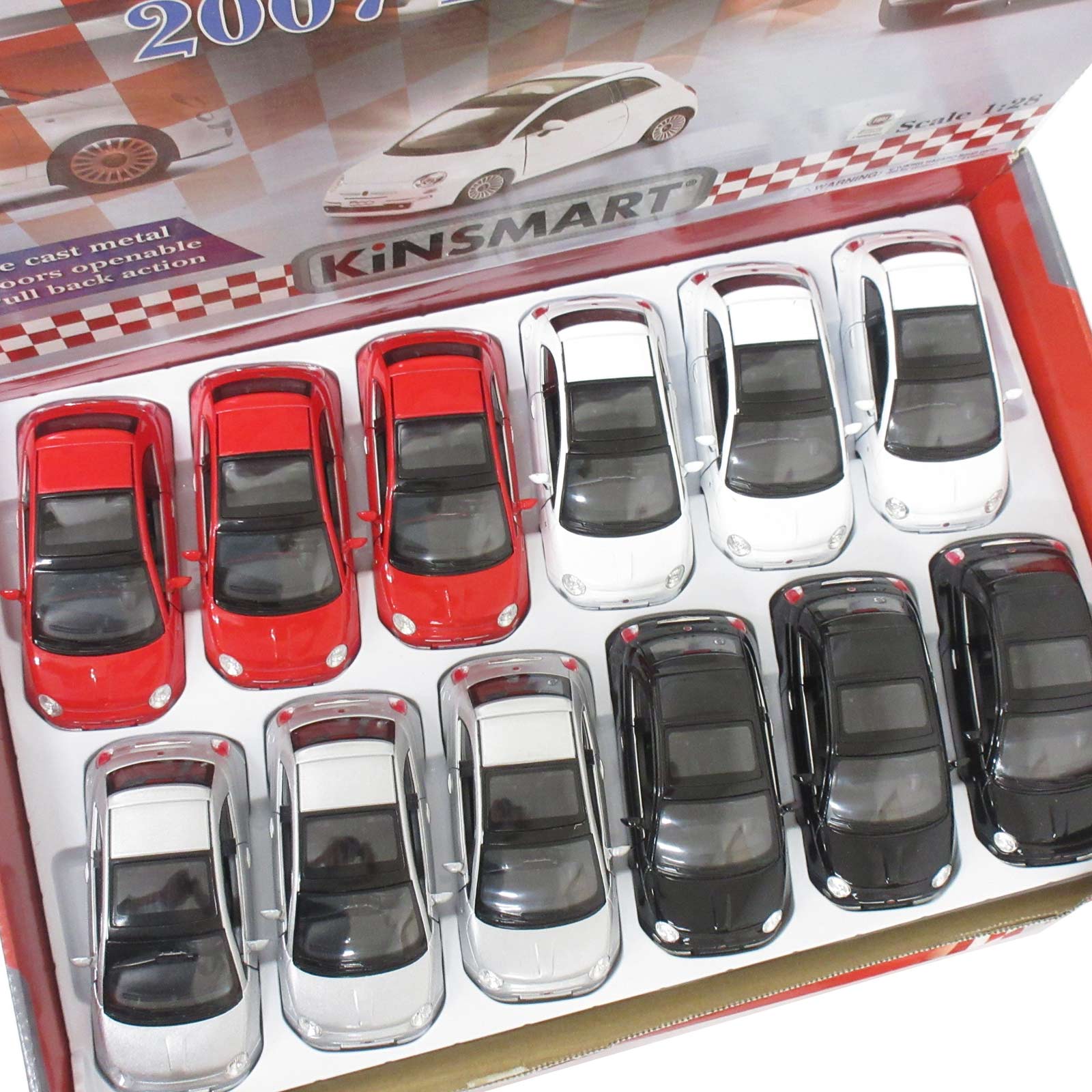 ミニカー＞KiNSMART プルバック 1:28 フィアット500 2007 3色