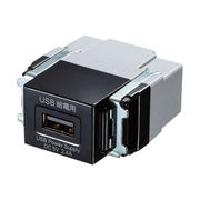サンワサプライ 埋込USB給電用コンセント(1ポート用) TAP-KJUSB1BK