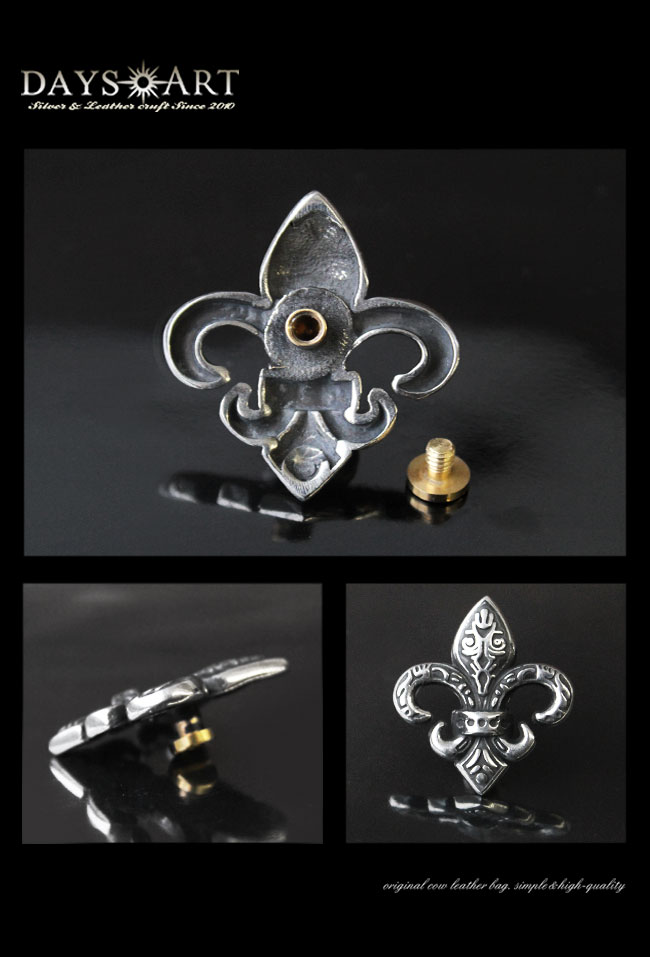 コンチョ メンズ 合金製 百合の紋章 フレア 紋章 重厚感 ゴシックデザイン カスタムパーツ ファッション雑貨 株式会社 アジアンアーツ 問屋 仕入れ 卸 卸売の専門 仕入れならnetsea