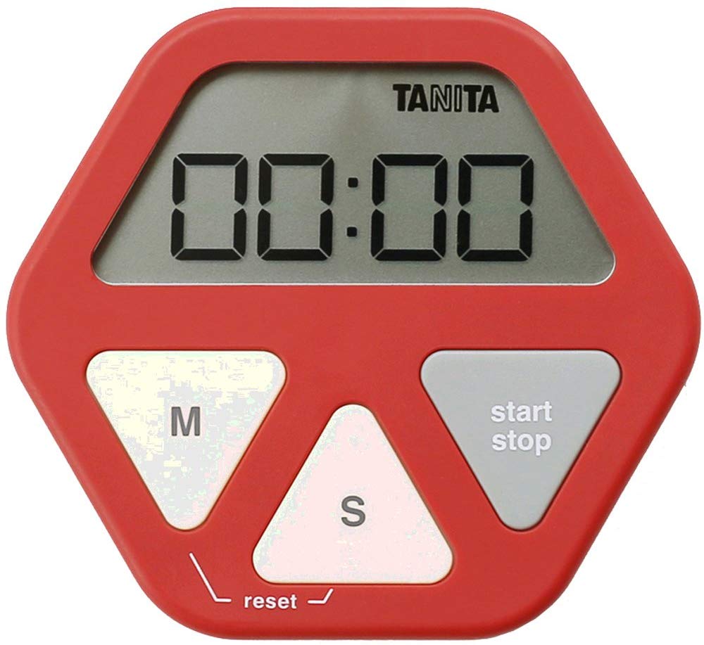 タニタ(TANITA) 〈タイマー〉ガラスにつくタイマー TD-410-RD(レッド)