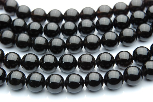 黒水晶（モリオン）AA　8mm １連（約38cm）_R151/A7-6