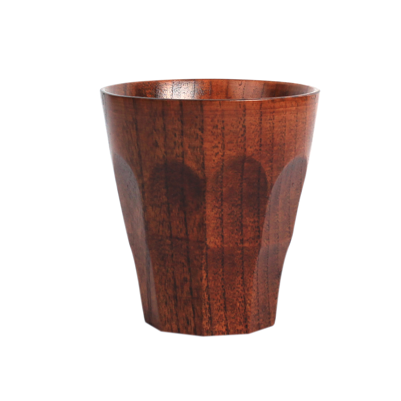 木製　木目　亀甲　　フリーカップ