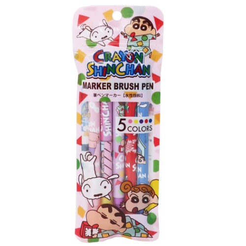 【ペン】クレヨンしんちゃん 筆ペンマーカー 5色セット Bセット