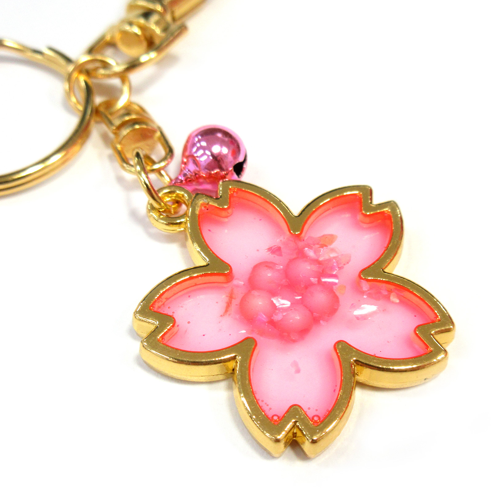 アクセサリー シャカシャカ レジン キーホルダー 桜【No.334