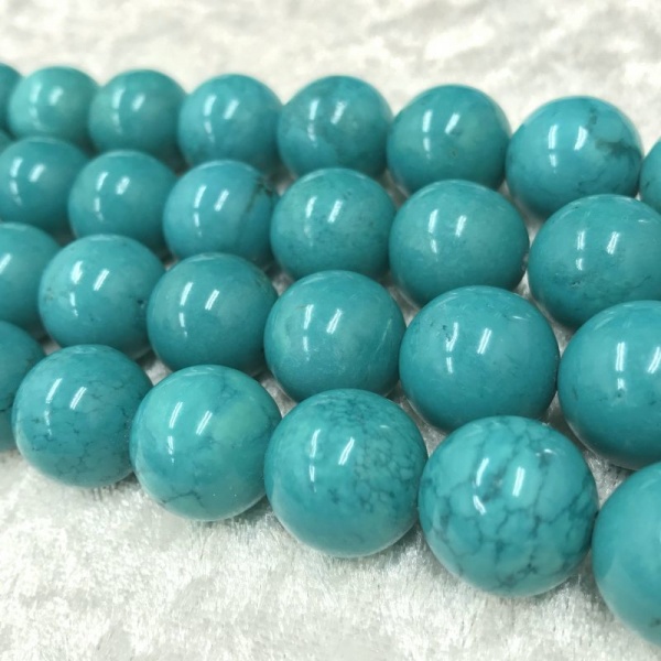 連 ターコイズ トルコ石 グリーン 緑 丸 14mm 12月誕生石 魔除け 厄除け 邪気払い お守り 雑貨 天然石卸売 ストーンクラブ 問屋 仕入れ 卸 卸売の専門 仕入れならnetsea