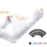 接触冷感-5℃　アームスリーブ UVカット率99% 吸汗速乾 弾性 紫外線対策 腕カバー 男女兼用