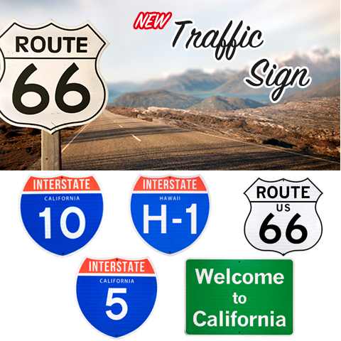 アメリカン トラフィックサイン (カリフォルニア10) 46×46cm 道路標識
