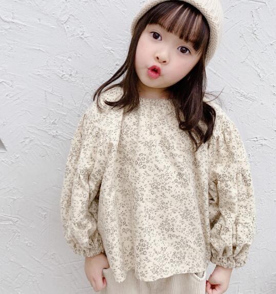 2020新作 韓国子供服 韓国子ども服 子供服 キッズ服 トップス シャツ 女の子 秋 小花柄 かわいい