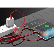 iPhoneケーブル Type-Cケーブル Micro USBケーブル 3in1充電ケーブル ストラップ式 急速充電ケーブル