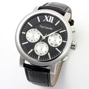 正規品 Guy Laroche ギ・ラロッシュ GS1402-02 カレンダー付き レザーベルト メンズ腕時計