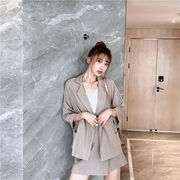元気少女の衣装 韓国ファッション ショートパンツ セット  スーツ 3点セット コート スリム エレガント