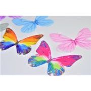 【夏アクセサリー】シフォン素材モチーフ　蝶々の羽根　新デザイン発売