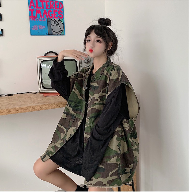 大きいサイズ 迷彩服 秋冬新作 ファッション 人気チョッキ アパレル 株式会社 スリー ストンズ レディース 問屋 仕入れ 卸 卸売の専門 仕入れならnetsea